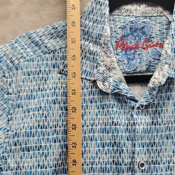 ROBERT GRAHAM | LARGE MEN'S | PINE BLUFF CLASSIC SHORT SLEEVE PINE BLUFF BLUE - Picture 9 of 14